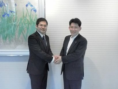 湧永社長との写真撮影